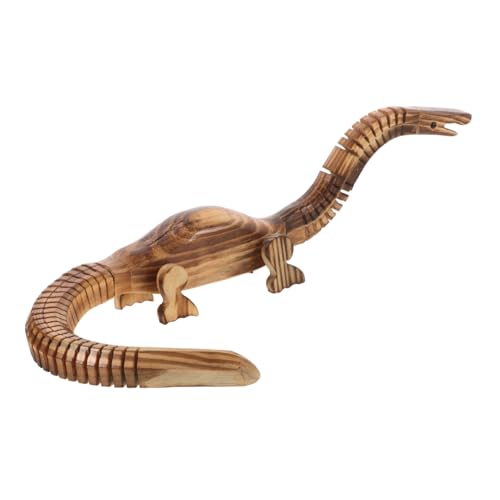 HEMOTON Dinosaurier-Modell Dinosauriermodell Winziger Modell-Dinosaurier Dinosaurier-Spielzeug Simulations-dinosaurierspielzeug Tierstatue Simulationstier Holzfigur Hölzern Light Brown von HEMOTON