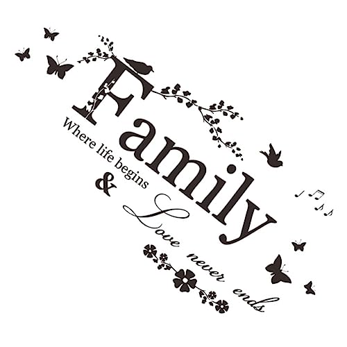 HEMOTON Familie Wandtattoos entfernbare Wandaufkleber Helmzubehör rosa Chiffonblumen zum Basteln wandsticker sprüche wall stickers living room Familienwanddekoration geschnitzt Wandgemälde von HEMOTON