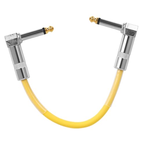 HEMOTON Kabel Für Elektrische Gitarre Pedalboard-kabel Flache Patchkabel Gitarre Pedalkabel Gitarrenkabel Patchkabel Für Gitarrenpedale Pedal-patchkabel Gitarren-patchkabel Metall Yellow von HEMOTON