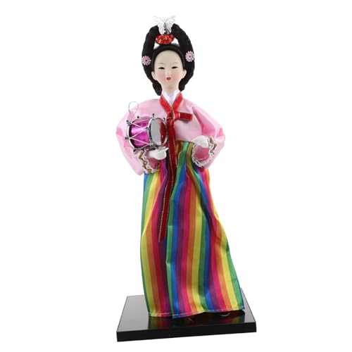 HEMOTON Koreanische handgemachte Puppe Maiko-Puppe Kabuki-Figur Koreaner Spielzeug für Kinder kinderspielzeug Kimono koreanische Puppendekoration Verzierung in Form Einer Tischpuppe Stoff von HEMOTON