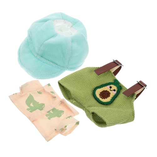 HEMOTON Plüschpuppen-Set Strampler Wiedergeborene Puppe Gesamt Bärenoverall Jacke Sachen Plüschtierkleidung Puppenshirt Kleidung Für Babypuppen Puppe Verkleiden Zubehör Keuchen Mini Stoff von HEMOTON