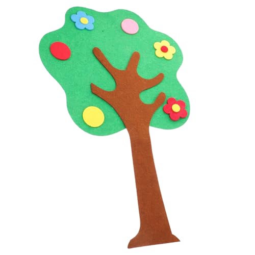 HEMOTON Simulierter Pflanzenbaum-wandaufkleber Apfelbaum-Matching-Spiel Herbstbaum-pinnwand Kognitives Paarungsspiel Fühlte Sich Kognitives Rätsel An Apple Toys Vorschule Vlies Green von HEMOTON