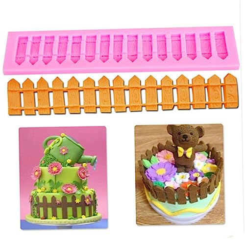 HEMOTON Tortendeko Einschulung Kuchenform Kuchen Topper Kuchen Schablone Zuckergussformen Zaun-fondant-form Fondantformen Aus Silikon Schmücken Der Zaun Schimmel Selbstgemacht Backform von HEMOTON