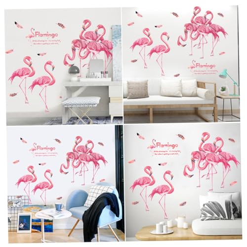 HEMOTON kinderzimmer wandsticker wall stickers for kids room Flamingo Dekoration wanddeko schlafzimmer Abnehmbare Wandtattoos wandtattoo hause Hintergrund Haushalt Wandaufkleber schmücken von HEMOTON