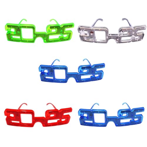HENANX 2025 LED-Abschluss-Brille, 3 Modi, LED-beleuchtete Brille, 2025 Neujahrsparty-Brille, blinkende Brille von HENANX