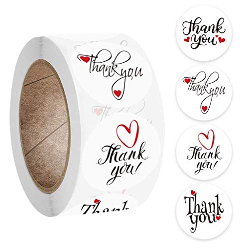 HENANX 500 runde Dankesaufkleber, Paket-Siegel-Etiketten, Hochzeit, Party, Scrapbooking von HENANX