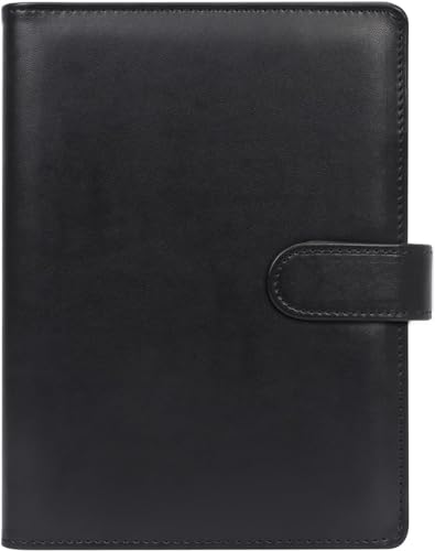 A5 Binder, A5 Ringbuch Kunstleder, PU Leder Notizbuch Binder A5, Notizbuch A5(Innenpapier Nicht Enthalten), PU Leder Loseblatt Notebook Organizer A5 für Büro Schule Und Reisearbeit von HENGBIRD