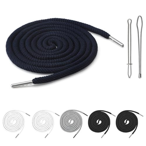 HENGBIRD 6 Stück Kordel für Jogginghose mit Durchziehnadel, 130 cm Kordel für Hoodie Jogginghose Band Kordelband für Hosen Kordelzug, Hosenband für Jogginghosen, Hoodies, Sporthosen, Sweatshirts, Jack von HENGBIRD