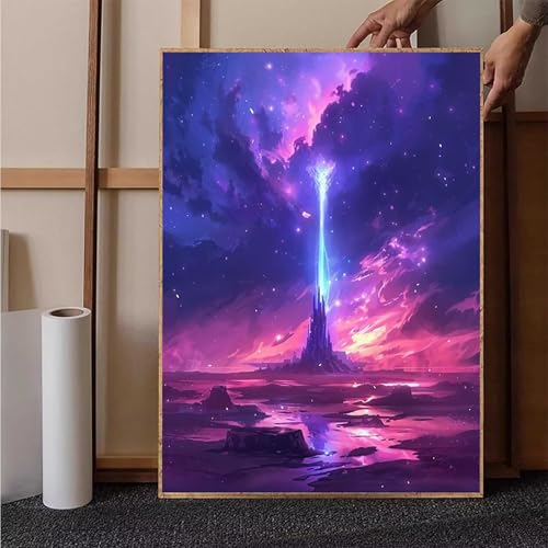 Diamond Painting Sternenhimmel Diamant Painting Bilder Landschaft Diamond Painting Erwachsene Groß XXL, 5D Diamond Painting Eckige Steine Crystal Art Kinder Bastelnset für Wanddeko 25x35 cm 0-Z von HENJGWEG