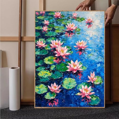 Landschaft Diamond Painting XXL (30x40cm), Lotus Diamond Painting Erwachsene Bastelset, Diamond Painting Kinder Anfänger Mosaikherstellung Stickerei Kreuzstich Malerei Kits für Deko Wohnzimmer F-6 von HENJGWEG