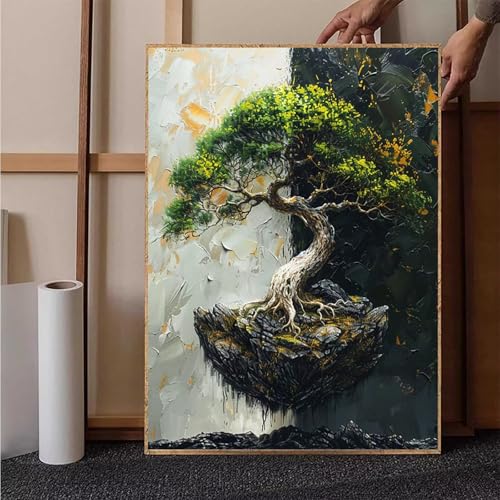 Landschaft Diamond Painting XXL 20x30cm, Baum Diamond Painting Erwachsene Bastelset, Diamond Painting Kinder Anfänger Mosaikherstellung Stickerei Kreuzstich Malerei Kits für Zimmer Deko Wohnzimmer 9-X von HENJGWEG