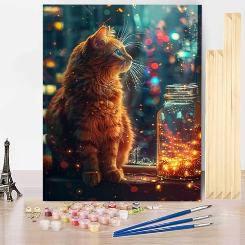 Malen Nach Zahlen Erwachsene Katze Malen Nach Zahlen mit Rahmen, Paint by Numbers Tier Painting by Numbers Bastelset Erwachsene mit 3 Pinseln und Acrylfarbe für Deko Wohnzimmer 100 X 135 CM -j2503AZ Malen Nach Zahlen Erwachsene Katze Malen Nach Zahlen mit Rahmen, Paint by Numbers Tier Painting by Numbers Bastelset Erwachsene mit 3 Pinseln und Acrylfarbe für Deko Wohnzimmer 100 X 135 CM -j2503AZ von HENJGWEG