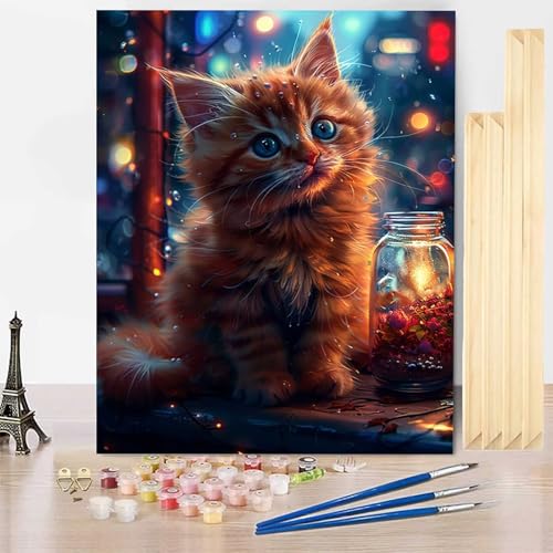 Malen Nach Zahlen Erwachsene Katze Malen Nach Zahlen mit Rahmen, Paint by Numbers Tier Painting by Numbers Bastelset Erwachsene mit 3 Pinseln und Acrylfarbe für Deko Wohnzimmer 100 X 135 CM -j2503O5 Malen Nach Zahlen Erwachsene Katze Malen Nach Zahlen mit Rahmen, Paint by Numbers Tier Painting by Numbers Bastelset Erwachsene mit 3 Pinseln und Acrylfarbe für Deko Wohnzimmer 100 X 135 CM -j2503O5 von HENJGWEG