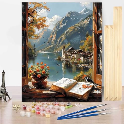 Malen Nach Zahlen Erwachsene Stadt Malen Nach Zahlen mit Rahmen, Paint by Numbers Landschaft Painting by Numbers Bastelset Erwachsene mit 3 Pinseln und Acrylfarbe für Deko Wohnzimmer 50 x 65 cm -j03A9 Malen Nach Zahlen Erwachsene Stadt Malen Nach Zahlen mit Rahmen, Paint by Numbers Landschaft Painting by Numbers Bastelset Erwachsene mit 3 Pinseln und Acrylfarbe für Deko Wohnzimmer 50 x 65 cm -j03A9 von HENJGWEG