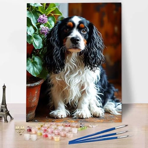 Malen Nach Zahlen Erwachsene Tier, Mit Knitterfreie Leinwand, Pinsel und Acrylfarbe - Malen Nach Zahlen Kinder Hund DIY Handgemalt Ölgemälde Kit für kreative Heimdekoration, Geschenk (100x135cm) 2-2 von HENJGWEG