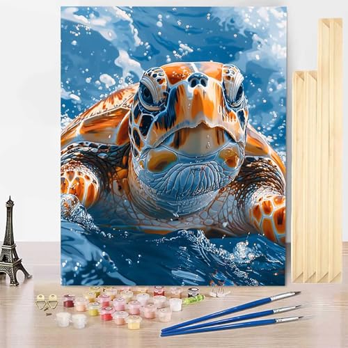 Malen Nach Zahlen Erwachsene Tier Malen Nach Zahlen mit Rahmen, Paint by Numbers Meeresschildkröten Painting by Numbers Bastelset Erwachsene mit 3 Pinseln und Acrylfarbe für Deko 50 x 65 cm -j3RR Malen Nach Zahlen Erwachsene Tier Malen Nach Zahlen mit Rahmen, Paint by Numbers Meeresschildkröten Painting by Numbers Bastelset Erwachsene mit 3 Pinseln und Acrylfarbe für Deko 50 x 65 cm -j3RR von HENJGWEG