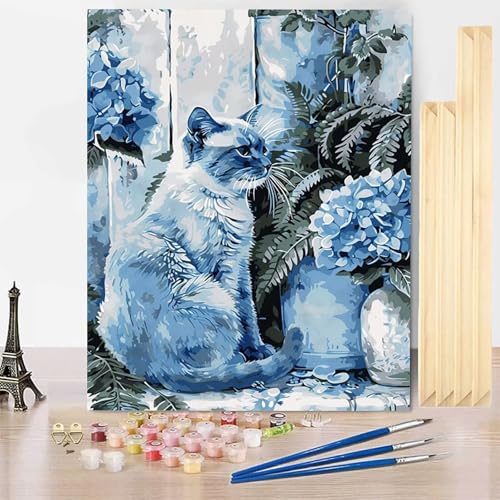 Malen Nach Zahlen Katze Malen Nach Zahlen Erwachsene mit Rahmen, Paint by Numbers Tier Paint by Numbers Adult Inklusive 3 Pinsel und Acrylfarbe für Deko Wohnzimmer, Geschenke 20 X 30 CM -j2503KG Malen Nach Zahlen Katze Malen Nach Zahlen Erwachsene mit Rahmen, Paint by Numbers Tier Paint by Numbers Adult Inklusive 3 Pinsel und Acrylfarbe für Deko Wohnzimmer, Geschenke 20 X 30 CM -j2503KG von HENJGWEG