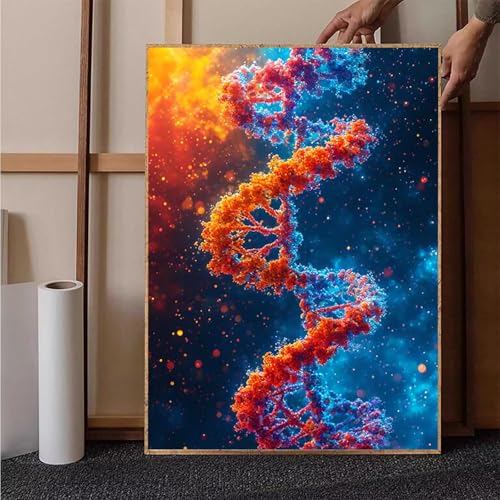 Sternenhimmel Diamond Painting XXL 100x135 cm, Genkette Diamond Painting Erwachsene Bastelset, Diamond Painting Kinder Mosaikherstellung Stickerei Kreuzstich Malerei Kits für Deko Wohnzimmer I-3 von HENJGWEG