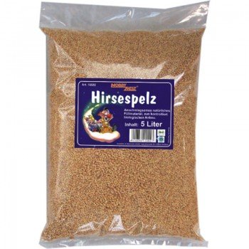 Hobbybest Füllmaterial Hirsespelz Hirse 5 Liter - Moderner Wärmebeutel - 5 l (1er Pack) - 600 g - Knie von Hobbybest