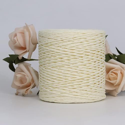 100 g Raffia-Garn, Kintting-Papierstrohgarn zum Häkeln von Mützen, ausgefallenem Garn, Blumenverpackung, Sommer, handgefertigtes Material von HERASU