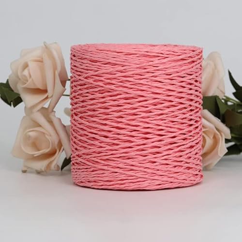 100 g Raffia-Garn, Kintting-Papierstrohgarn zum Häkeln von Mützen, ausgefallenem Garn, Blumenverpackung, Sommer, handgefertigtes Material von HERASU