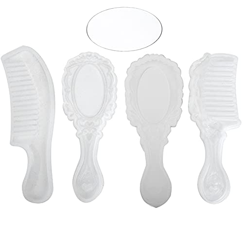 Epoxidharz Formen für Kamm und Spiegel, Harzformkamm und Spiegel wiederverwendbar für DIY Mirror Hair Comb Craft von HERCHR