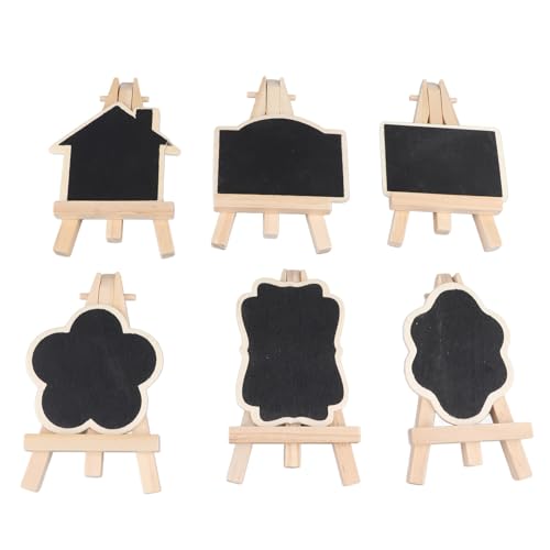 6er-Pack Mini-Kreidetafeln Mit Staffelei-Ständer, Tischkarten Im 6-Stil, Niedliche Kleine Kreidetafeln, Wiederverwendbare Tafel Für Message Board-Schilder von HERCHR