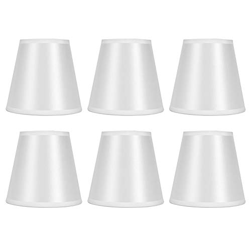 Set mit 6 Kleinen Lampenschirmen, Lampenschirm Hängelampe, Lampenschirm für Tischlampe Stehlampen Kronleuchter Clip am Lampenschirm 14 x 13 x 9 cm von HERCHR