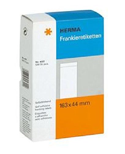 Frankieretiketten 163x44mm ws einzeln m. Abziehlasche von HERMA