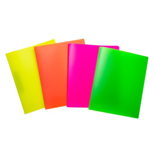 HERMA Ringbücher A4 Neon Transluzent Set, 12 Stück, schmal, 2 Ringe, 25 mm breit, Ringordner aus Kunststoff mit Niederhalter für Kinder, Jungen und Mädchen von HERMA