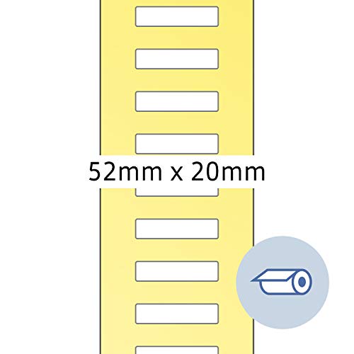 HERMA 4066 Thermodrucker Etiketten, 5000 Stück, 52 x 19,5 mm, selbstklebend, Papier Thermotransfer Etiketten Aufkleber auf Rolle für Etikettierdrucker Beschriftungsgerät Label Maker Labeldrucker, weiß von HERMA