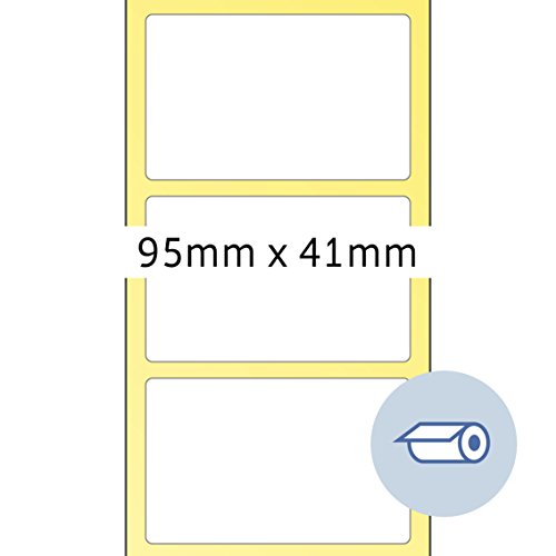 HERMA 4085 Thermodrucker Etiketten, 2000 Stück, 95 x 41 mm, selbstklebend, Papier Thermotransfer Etiketten Aufkleber auf Rolle für Etikettierdrucker Beschriftungsgerät Label Maker Labeldrucker, weiß von HERMA