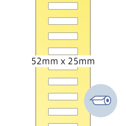 HERMA 4247 Thermodrucker Etiketten, 5000 Stück, 52 x 25 mm, selbstklebend, Papier Thermotransfer Etiketten Aufkleber auf Rolle für Etikettierdrucker Beschriftungsgerät Label Maker Labeldrucker, weiß von HERMA