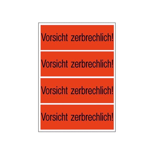 HERMA 6758 Vorsicht zerbrechlich Aufkleber, 1000 Stück, 39 x 118 mm, selbstklebend, klein, Warnhinweis Etiketten Versandaufkleber Umzugs-Etiketten für zerbrechliche Warensendungen, neon leuchtrot HERMA 6758 Vorsicht zerbrechlich Aufkleber, 1000 Stück, 39 x 118 mm, selbstklebend, klein, Warnhinweis Etiketten Versandaufkleber Umzugs-Etiketten für zerbrechliche Warensendungen, neon leuchtrot von HERMA