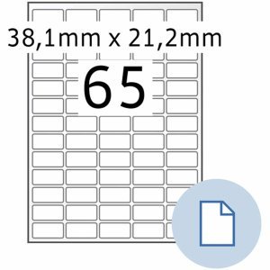 HERMA Etiketten A4 Papier weiß 38,10x21,20mm 500 Blatt/32500 Etiketten HERMA Etiketten A4 Papier weiß 38,10x21,20mm 500 Blatt/32500 Etiketten von HERMA