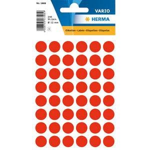 HERMA Multi-Purpose Labels Ø 12 mm Luminous Red 240 PCS. – Selbstklebende Etikette von HERMA