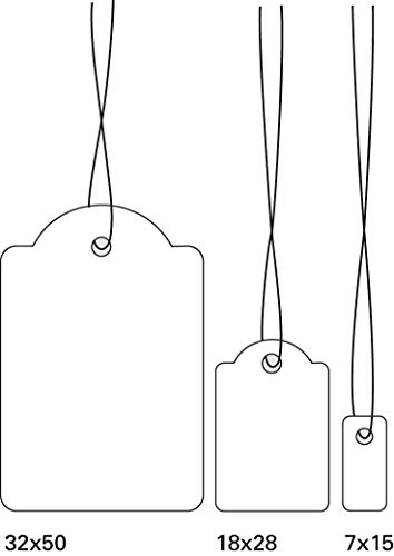 Herma 6931 Hängeetiketten - 7x15 mm, mit weißem Faden, 1000 Stück; Packungsinhalt: 1000 Etiketten von HERMA