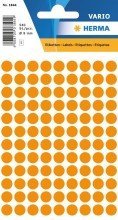 Herma Vielzwecketiketten orange 8 mm rund Papier matt 540 St. von HERMA