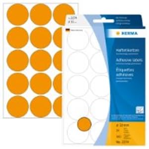 Markierungspunkte Herma 2274, D 32mm, leuchtorange, 360 Stück von HERMA