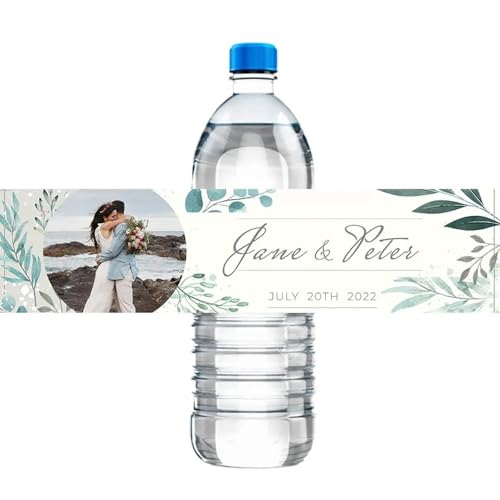 30 Stück Personalisierbare Foto-Etiketten For Wasserflaschen Zur Hochzeit, Individuelle Foto-Namensaufkleber, Wasserfeste Etiketten, Hochzeits-Party-Dekoration, Individuelle Namenstext-Aufkleber von HERSTL