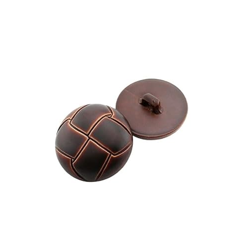 HESHUYAN KnöPfe 10 Pcs Runde Schnalle Kunststoff Knöpfe for Kleidung Dekorative Nähzubehör Buttons(Brown 2,18mm) von HESHUYAN