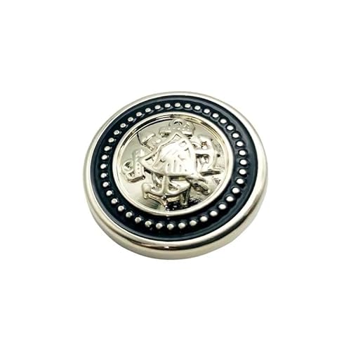 HESHUYAN KnöPfe 10 Pcs Stilvolle Metall Öl Preppy Knöpfe DIY Mantel Anzug Uniform Pullover Knopf Einfache Dekorative Taste Buttons(5-674-2,20mm) von HESHUYAN