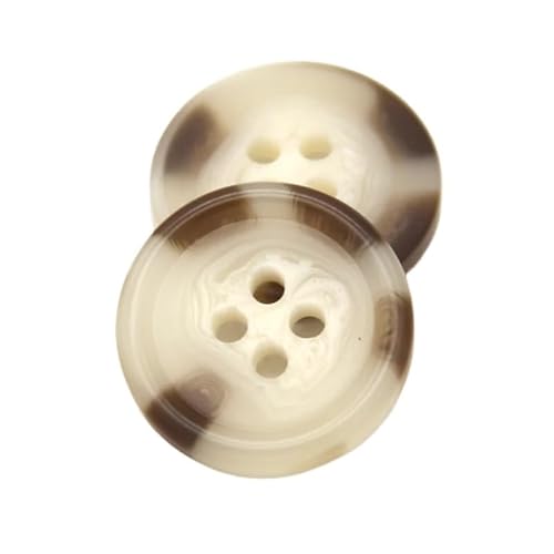 HESHUYAN KnöPfe 25mm Harzknöpfe for Kleidung Männer Mantel Pullover Jacke dekorative Nähzubehör Buttons(Beige,15mm 20pcs) von HESHUYAN