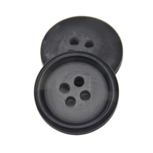 HESHUYAN KnöPfe 25mm Harzknöpfe for Kleidung Männer Mantel Pullover Jacke dekorative Nähzubehör Buttons(Noir,15mm 20pcs) von HESHUYAN