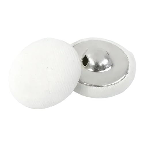 HESHUYAN KnöPfe 50 Stück 11–30 mm Legierung Stoff bedeckt Knopf for Anzug Mantel dekorative runde Schaftknöpfe DIY Kleidung Nähen Schnalle Zubehör Buttons(NO7,11mm) von HESHUYAN