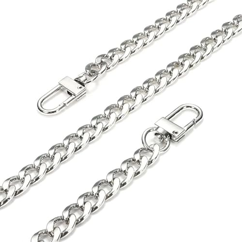 HESHUYAN Taschenkette 316L Edelstahl Gold Silber Schwarz Basis Link Tasche Kette Teile Zubehör Gurt Frauen Dicken Gürtel Handtasche Zubehör DIY Kette FüR Tasche(Width 8mm Stely 1,Length 120cm) von HESHUYAN