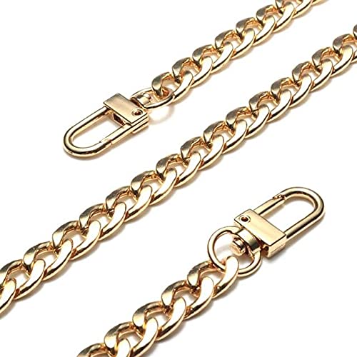 HESHUYAN Taschenkette 316L Edelstahl Gold Silber Schwarz Basis Link Tasche Kette Teile Zubehör Gurt Frauen Dicken Gürtel Handtasche Zubehör DIY Kette FüR Tasche(Width 8mm Stely 2,Length 110cm) von HESHUYAN