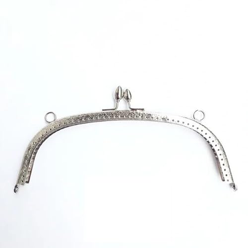 HESHUYAN Taschenrahmen 8,5 cm 20 cm Metall Geldbörsen Rahmen Verschluss Verschluss Tasche Griff Bronze for Clutch Hardware Zubehör TaschenbüGel(Silver-20.5cm) von HESHUYAN