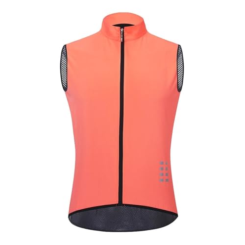 HEUchuan Fahrradweste Herren Reflektierende Fahrradweste aus Netzstoff, Winddicht, leicht, ärmellos, atmungsaktiv, Radsportbekleidung(Pink,2XL) von HEUchuan