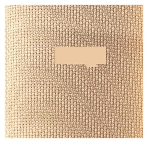 HEUchuan Kreuzstich-Stoff 50x50cm 100x100cm 145x100cm 100x50cm 14ct Kreuzstich Stoff Leinwand DIY handgefertigt(Beige,100x50cm) von HEUchuan